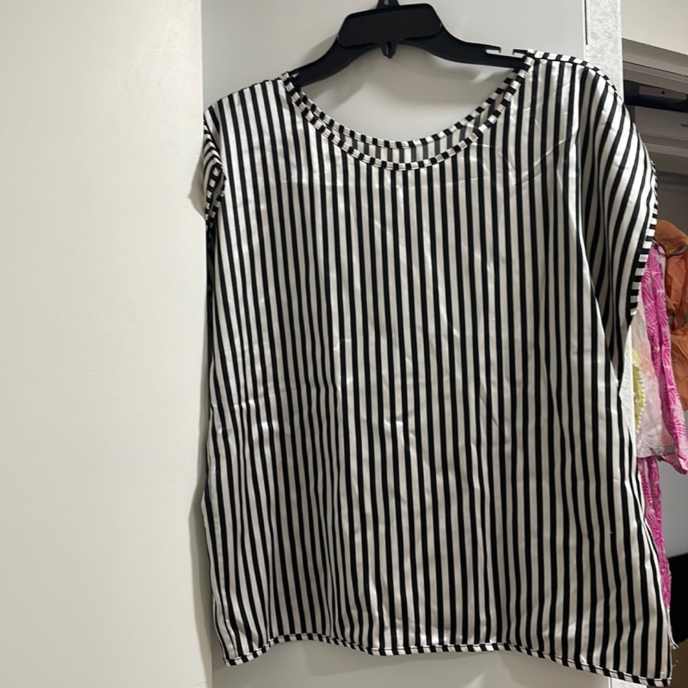 Striped satin top